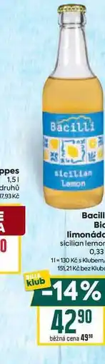 Billa Bacilli Bio limonáda sicilian lemon nabídka