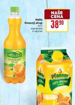 Billa Hello Ovocný sirup nabídka