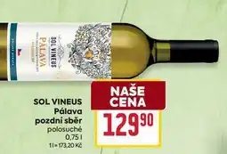Billa SOL VINEUS Ράιανα pozdní sběr polosuché nabídka