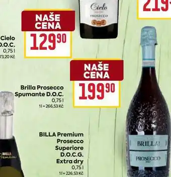Billa Brilla Prosecco Spumante D.O.C nabídka