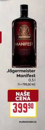 Billa Jägermeister Manifest nabídka