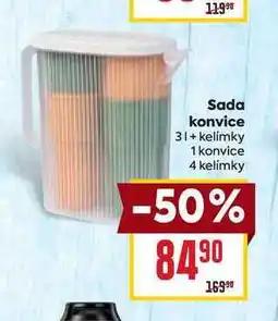 Billa Sada konvice 31+ kelímky 1 konvice 4 kelímky nabídka