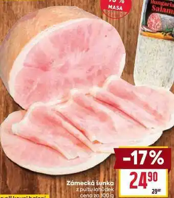 Billa Zámecká šunka z pultu lahůdek cena za nabídka