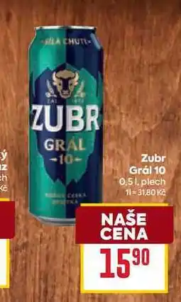 Billa Zubr Grál 10 0,51, plech nabídka