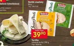 Hruška Tortilla vybrané druhy nabídka