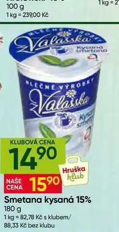 Hruška Smetana kysaná z Valašska 15% nabídka