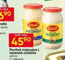 Hruška Poctivá majonéza, tatarská omáčka nabídka