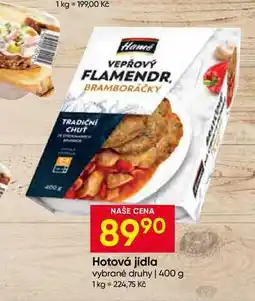 Hruška Hamé Hotová jídla vybrané druhy nabídka