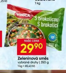 Hruška Vinica Zeleninová směs vybrané druhy nabídka