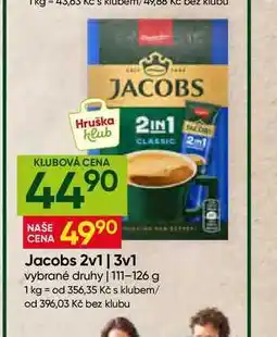 Hruška Jacobs 2v1, 3v1 vybrané druhy nabídka