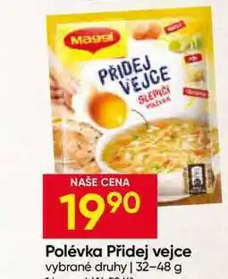 Hruška Maggi Polévka Přidej vejce vybrané druhy nabídka