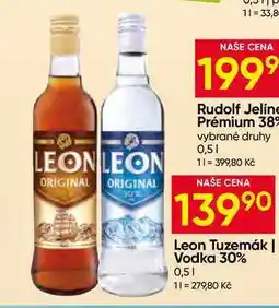 Hruška Leon Tuzemák, Vodka 30% nabídka