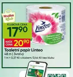 Hruška Linteo 48 m 3vrstvý toaletní papír nabídka