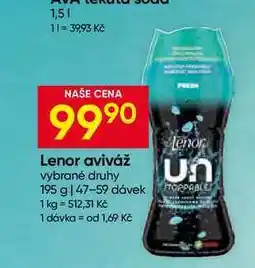 Hruška Lenor aviváž vybrané druhy 195 g 47-59 dávek nabídka