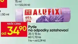 Hruška ALUFIX Pytle na odpadky zatahovací 35l 15 ks nabídka