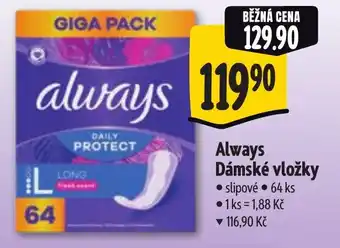 Albert Always Dámské vložky nabídka