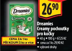 Albert Dreamies Creamy pochoutky pro kočky nabídka