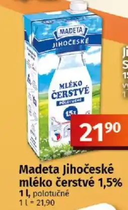 COOP TIP Madeta Jihočeské mléko čerstvé 1,5% nabídka