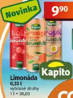 COOP TIP Kapito Limonáda nabídka