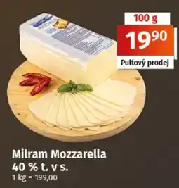 COOP TIP Milram Mozzarella 40% t.v.s nabídka