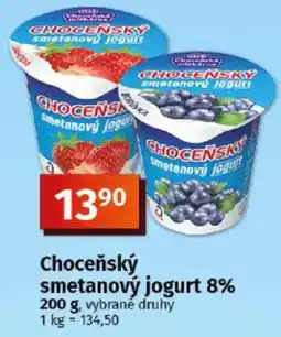 COOP TIP Choceňský smetanový jogurt 8% nabídka