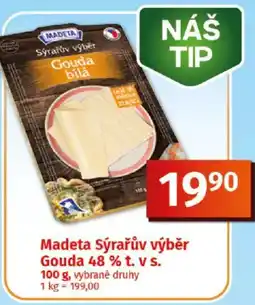 COOP TIP Madeta Sýrařův výběr Gouda 48 % t. v s. nabídka