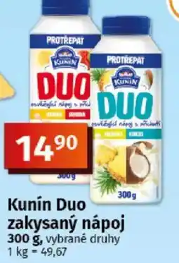 COOP TIP Kunín Duo zakysaný nápoj nabídka
