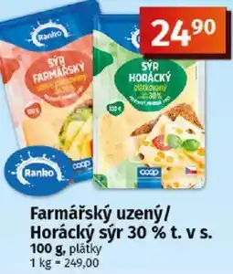 COOP TIP Farmářský uzený/ Horácký sýr 30 % t. v s. nabídka