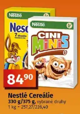 COOP TIP Nestlé Cereálie nabídka