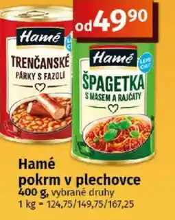 COOP TIP Hamé pokrm v plechovce nabídka