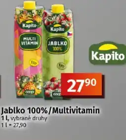 COOP TIP Kapito Jablko 100%/Multivitamin nabídka