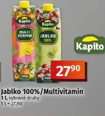 COOP TIP Kapito Jablko 100%/Multivitamin nabídka