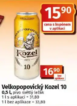 COOP TIP Velkopopovický Kozel 10 nabídka