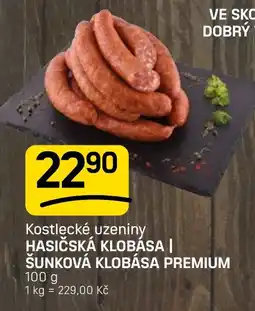 Flop Kostlecké uzeniny Hasičská klobása | šunková klobása premium nabídka