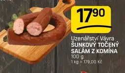 Flop Uzenářství Vávra Šunkový točený salám z komína nabídka