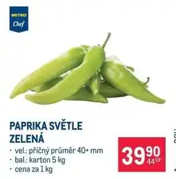 Makro PAPRIKA SVĚTLE ZELENÁ nabídka