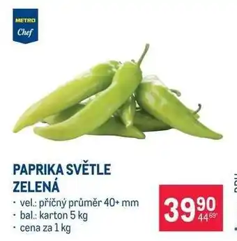 PAPRIKA SVĚTLE ZELENÁ