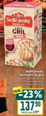 Billa Sedlčanský hermelín na gril nabídka