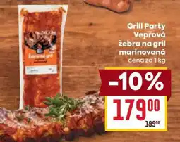 Billa Grill Party Vepřová žebra na gril marinovaná nabídka