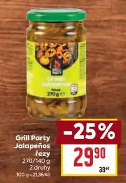 Billa Grill Party Jalapeños řezy nabídka
