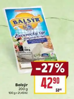 Billa Balýr Žirovnický sýr nabídka