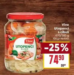Billa Viva Utopenec s cibulí nabídka