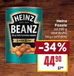 Billa Heinz fazole nabídka