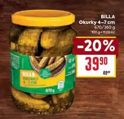 Billa BILLA Okurky 4-7 cm nabídka