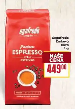 Billa Segafredo zrnková káva nabídka