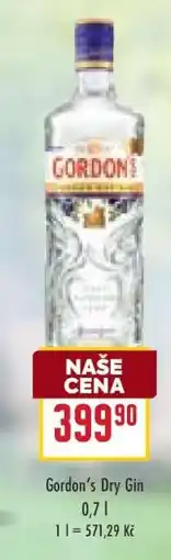 Billa Gordon’s Dry Gin nabídka