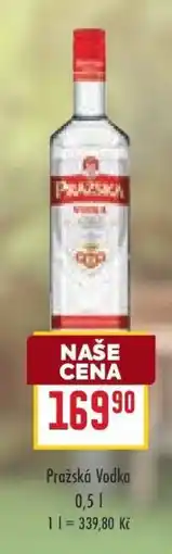 Billa Pražská Vodka nabídka