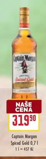Billa Captain Morgan Spiced Gold 0,7 l nabídka