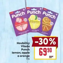 Billa Houbičky Vileda Punch lemon, apple a orange nabídka
