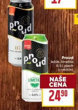 Billa Proud Ležák/Limetka nabídka